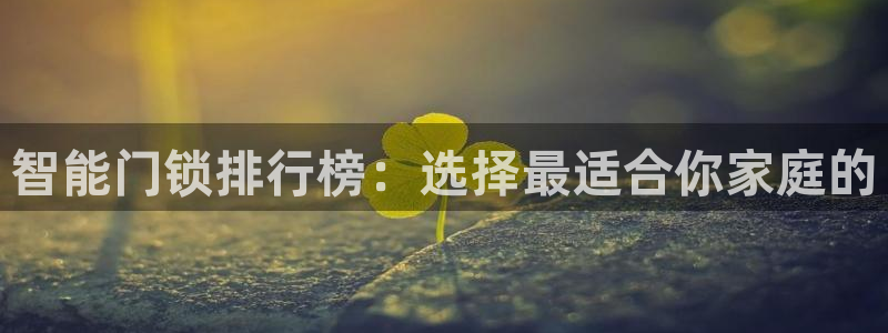 富联娱乐官方网站首页下载：智能门锁排行榜：选择最适合你家庭的