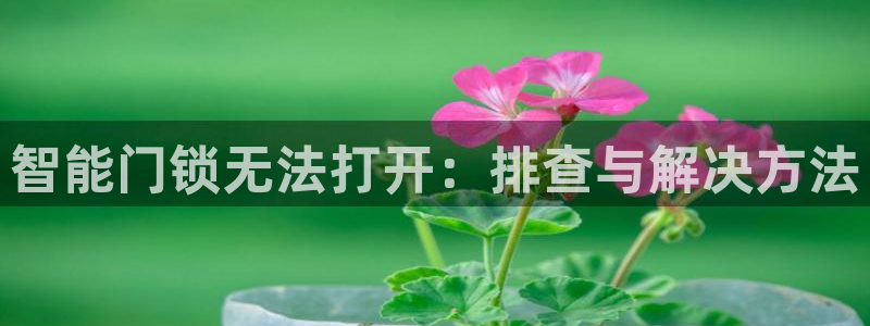 富联娱乐在线注册链接：智能门锁无法打开：排查与解决方法