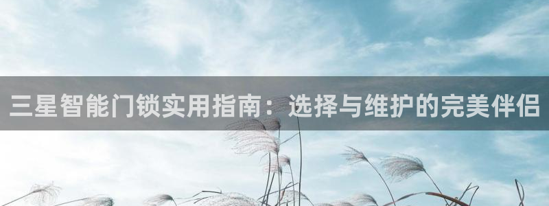 富联娱乐官网首页登录：三星智能门锁实用指南：选择与维护的完美
