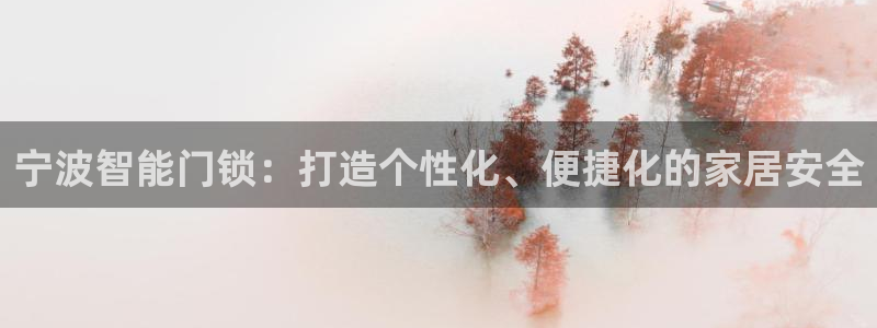 富联娱乐注册地址是哪里：宁波智能门锁：打造个性化、便捷化的家
