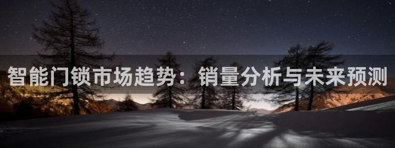富联娱乐总代：智能门锁市场趋势：销量分析与未来预测