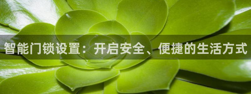富联娱乐首页网站登录：智能门锁设置：开启安全、便捷的生活方式
