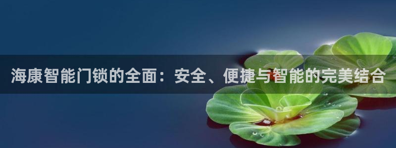 富联娱乐招商仗7O777：海康智能门锁的全面：安全、便捷与智