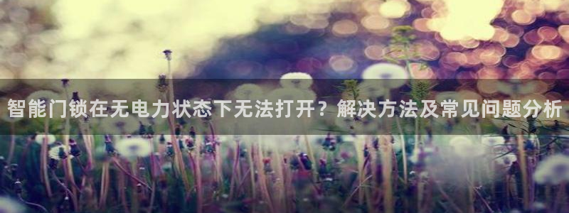 富联娱乐乃67OO6：智能门锁在无电力状态下无法打开？解决方