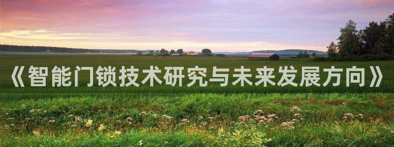 富联娱乐官方app下载：《智能门锁技术研究与未来发展方向》