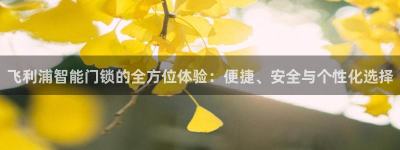 富联娱乐首页登录不上：飞利浦智能门锁的全方位体验：便捷、安全